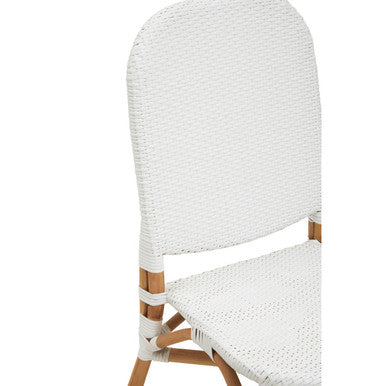 Orsina Manado Rattan Dining Chair – Natural and White Handwoven