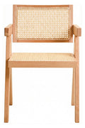 Orsina Cebu Natural Cane and Beech Wood Modern Dining Chair