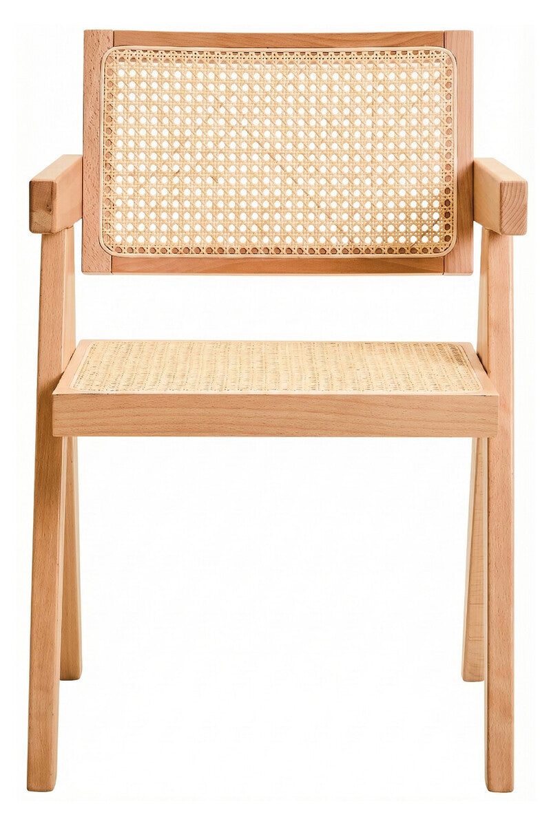Orsina Cebu Natural Cane and Beech Wood Modern Dining Chair