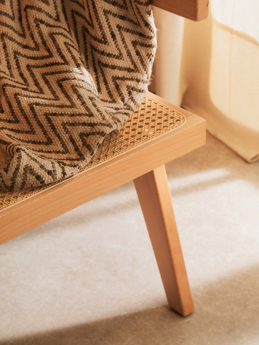 Orsina Cebu Natural Cane and Beech Wood Modern Dining Chair