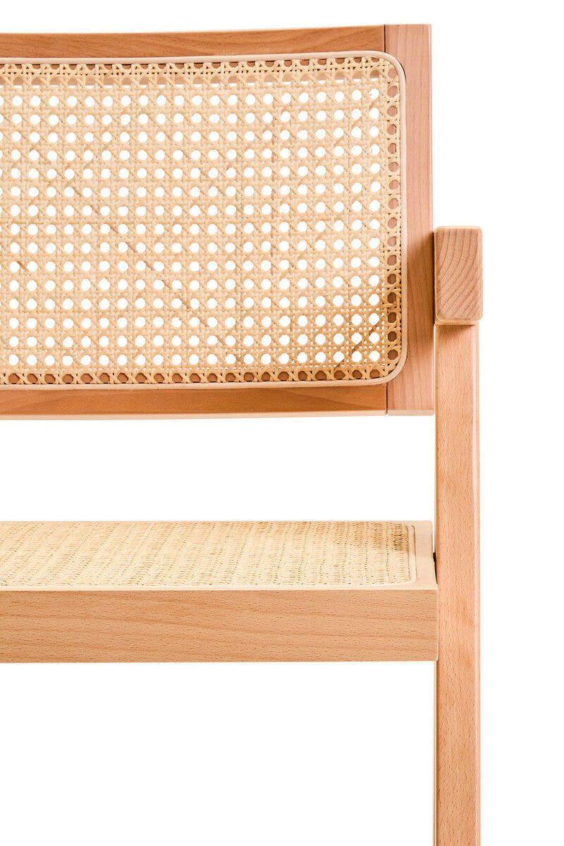 Orsina Cebu Natural Cane and Beech Wood Modern Dining Chair