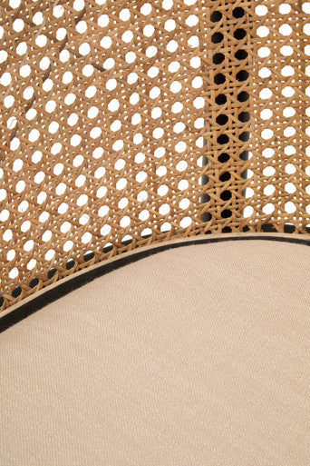 Orsina Cebu Natural Cane Bench | Black Beech Wood Entryway Seating