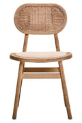 Orsina Cebu Dining Chair – Beige Fabric & Grey Wash Elm Wood