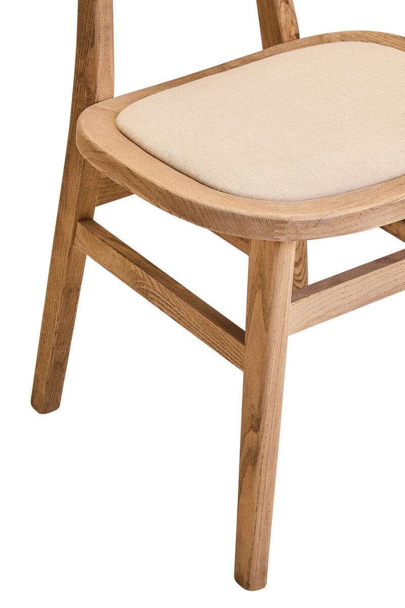 Orsina Cebu Dining Chair – Beige Fabric & Grey Wash Elm Wood