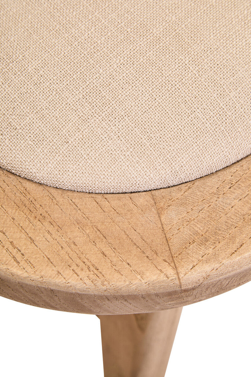 Orsina Cebu Dining Chair – Beige Fabric & Grey Wash Elm Wood