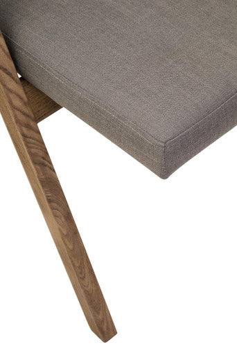 Orsina Cebu Grey Wash Elm Wood Folding Chair with Padded Fabric Seat