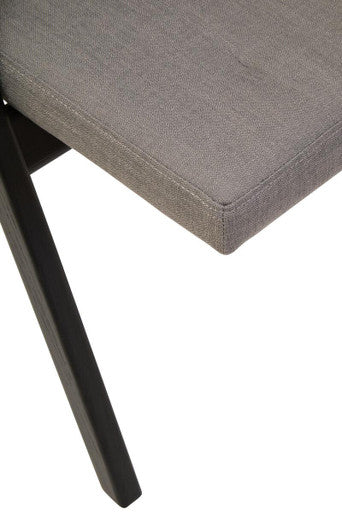 Orsina Cebu Folding Chair – Grey Fabric and Black Elm Wood Seating