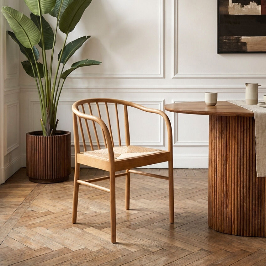 Orsina Cebu Natural Rope and Beech Wood Dining Chair – Modern Seating