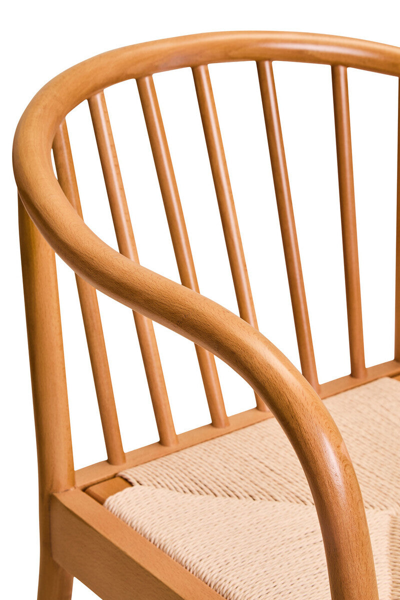 Orsina Cebu Natural Rope and Beech Wood Dining Chair – Modern Seating