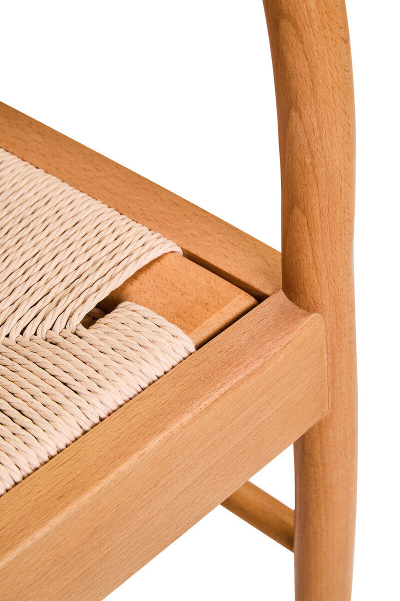 Orsina Cebu Natural Rope and Beech Wood Dining Chair – Modern Seating