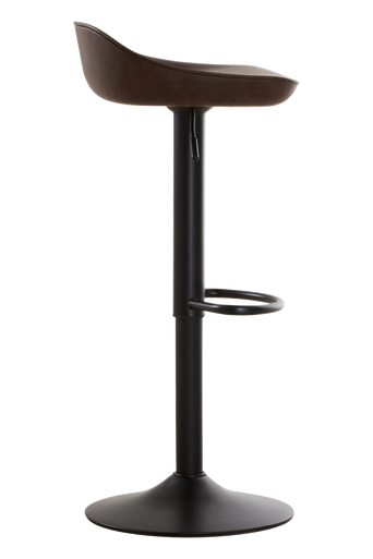 Orsina Dalston Set of 2 Mocha Leather-Effect Adjustable Bar Stools