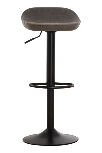 Orsina Dalston Ash Faux Leather Bar Stools – Set of 2 Adjustable