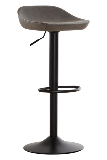 Orsina Dalston Ash Faux Leather Bar Stools – Set of 2 Adjustable