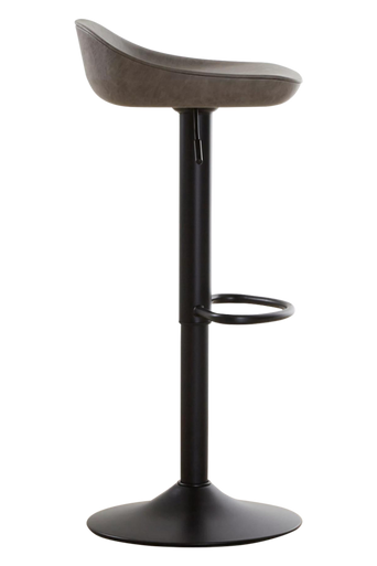 Orsina Dalston Ash Faux Leather Bar Stools – Set of 2 Adjustable