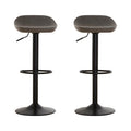 Orsina Dalston Ash Faux Leather Bar Stools – Set of 2 Adjustable