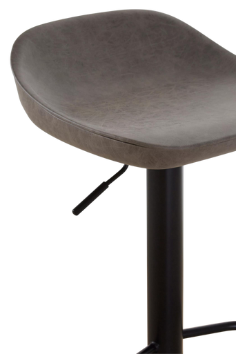 Orsina Dalston Ash Faux Leather Bar Stools – Set of 2 Adjustable