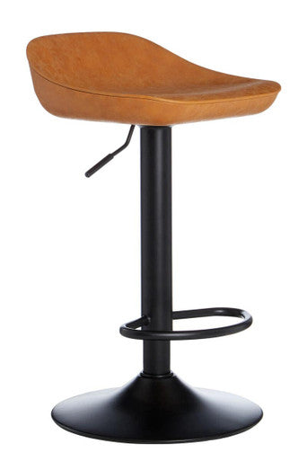 Orsina Dalston Camel Bar Stools – Set of 2 Adjustable Kitchen Seats