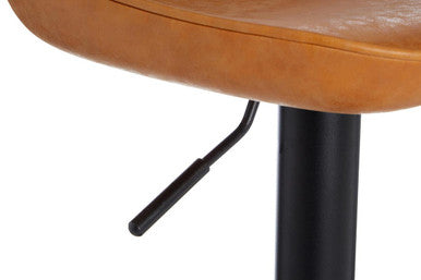 Orsina Dalston Camel Bar Stools – Set of 2 Adjustable Kitchen Seats