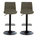 Orsina Dalston High Back Ash Bar Stools | Set of 2 Adjustable Seats