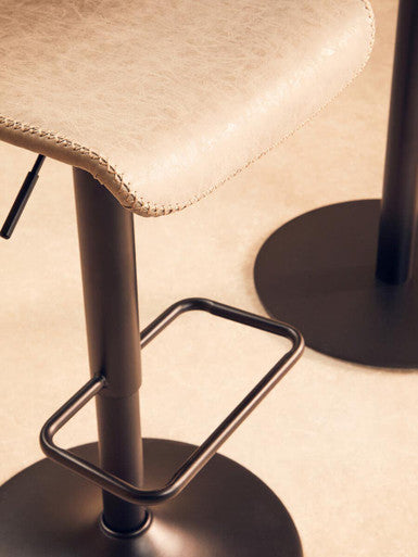Orsina Dalston High Back Ash Bar Stools | Set of 2 Adjustable Seats