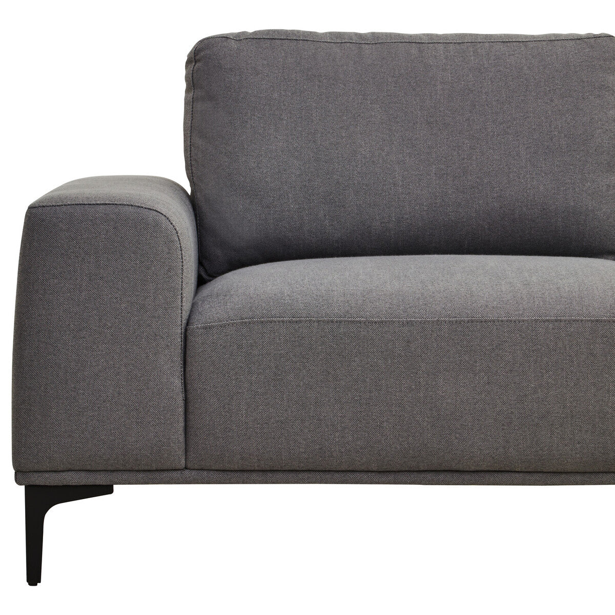 Orsina Toulon 3 Seater Grey Fabric Right Chaise Sectional Sofa