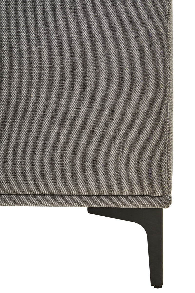 Orsina Toulon 3 Seater Grey Fabric Right Chaise Sectional Sofa