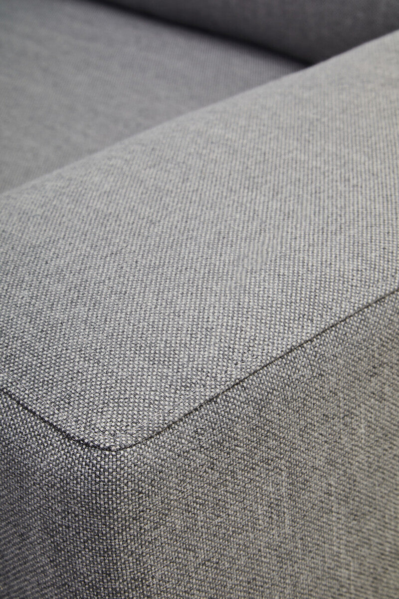 Orsina Toulon 3 Seater Grey Fabric Right Chaise Sectional Sofa