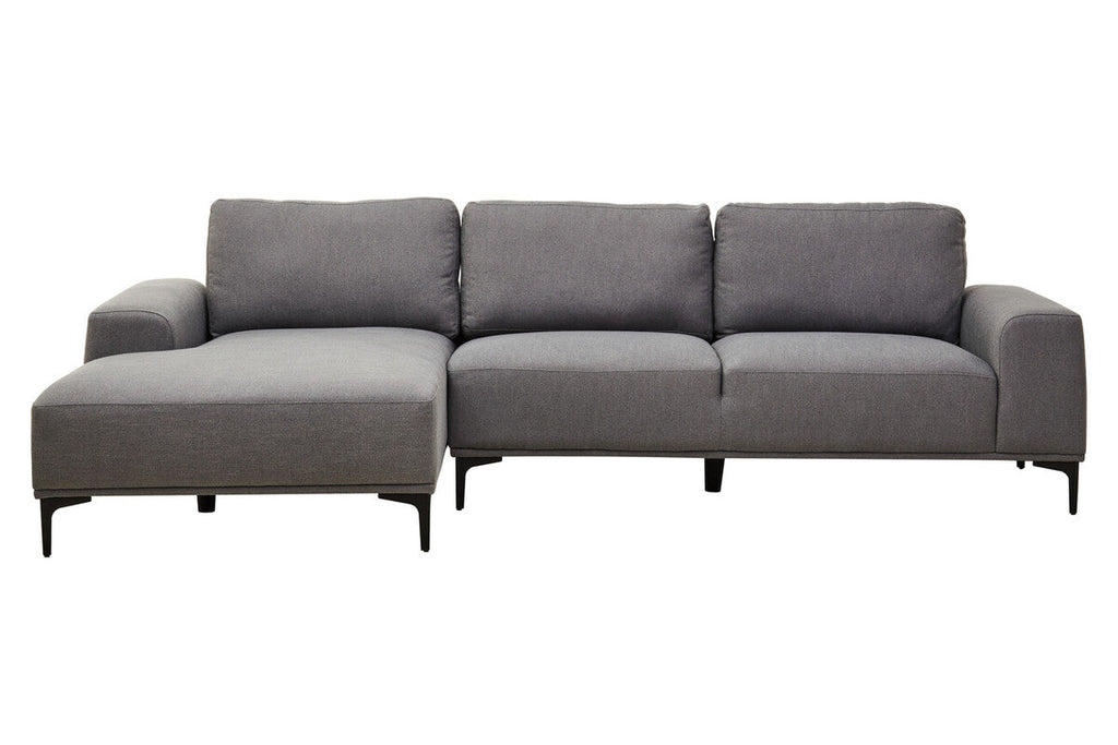Orsina Toulon 3-Seater Grey Fabric Left Chaise Sofa – Modern Design
