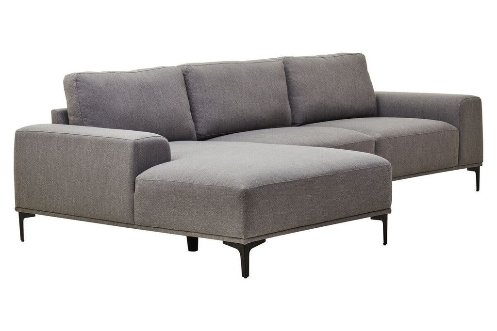 Orsina Toulon 3-Seater Grey Fabric Left Chaise Sofa – Modern Design