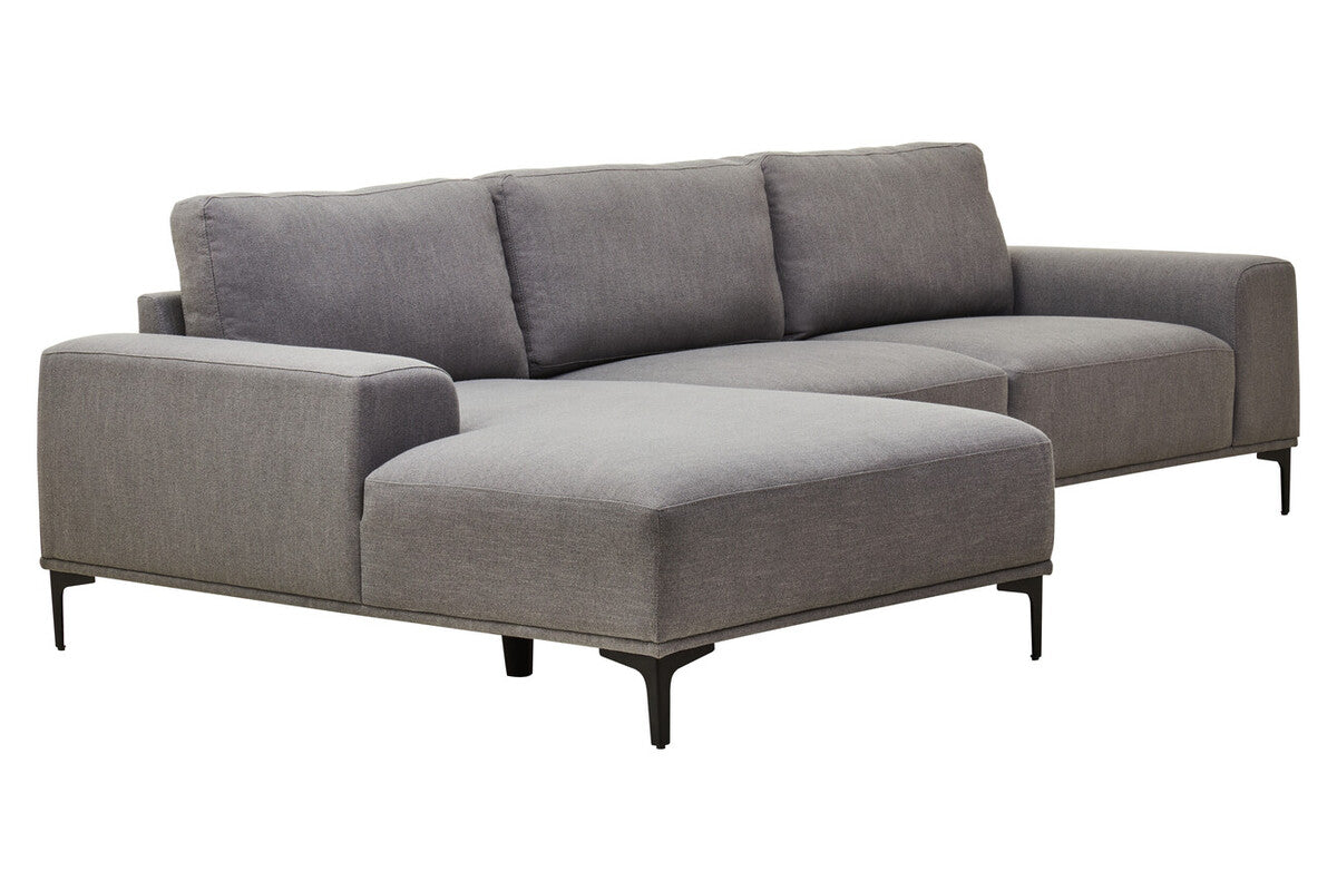 Orsina Toulon 3-Seater Grey Fabric Left Chaise Sofa – Modern Design