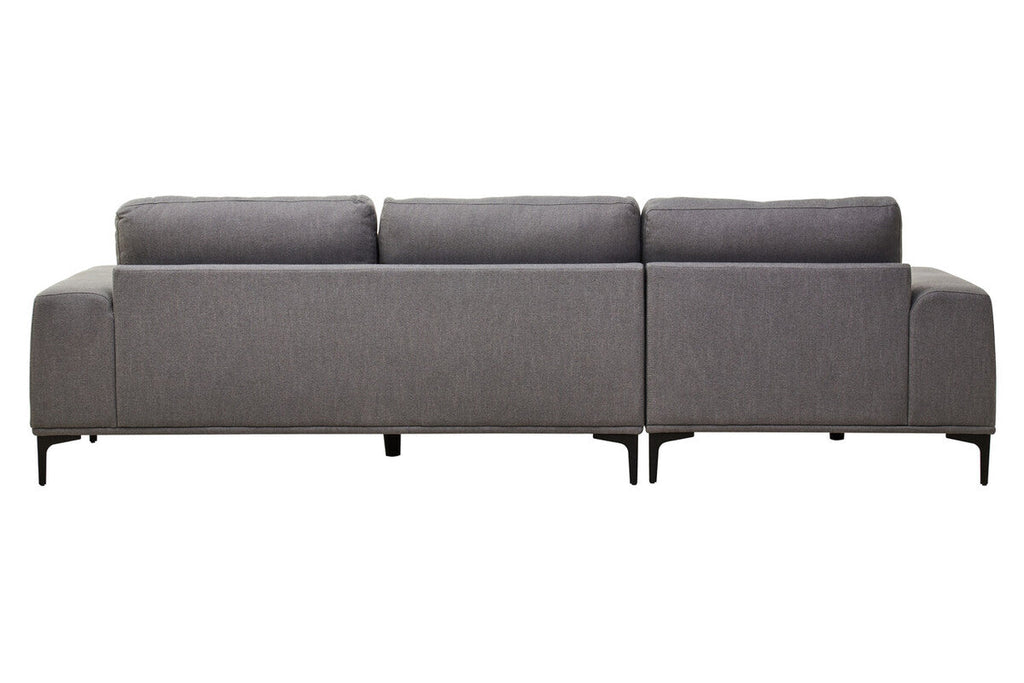 Orsina Toulon 3-Seater Grey Fabric Left Chaise Sofa – Modern Design