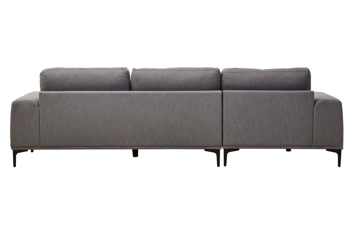 Orsina Toulon 3-Seater Grey Fabric Left Chaise Sofa – Modern Design