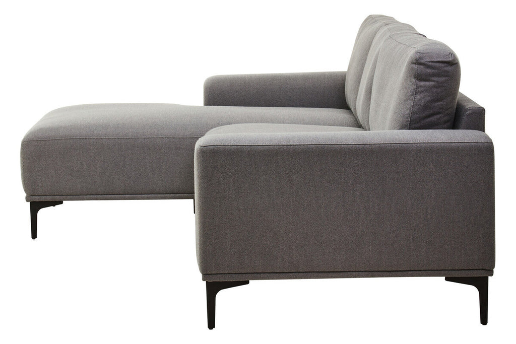 Orsina Toulon 3-Seater Grey Fabric Left Chaise Sofa – Modern Design
