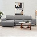 Orsina Toulon 3-Seater Grey Fabric Left Chaise Sofa – Modern Design