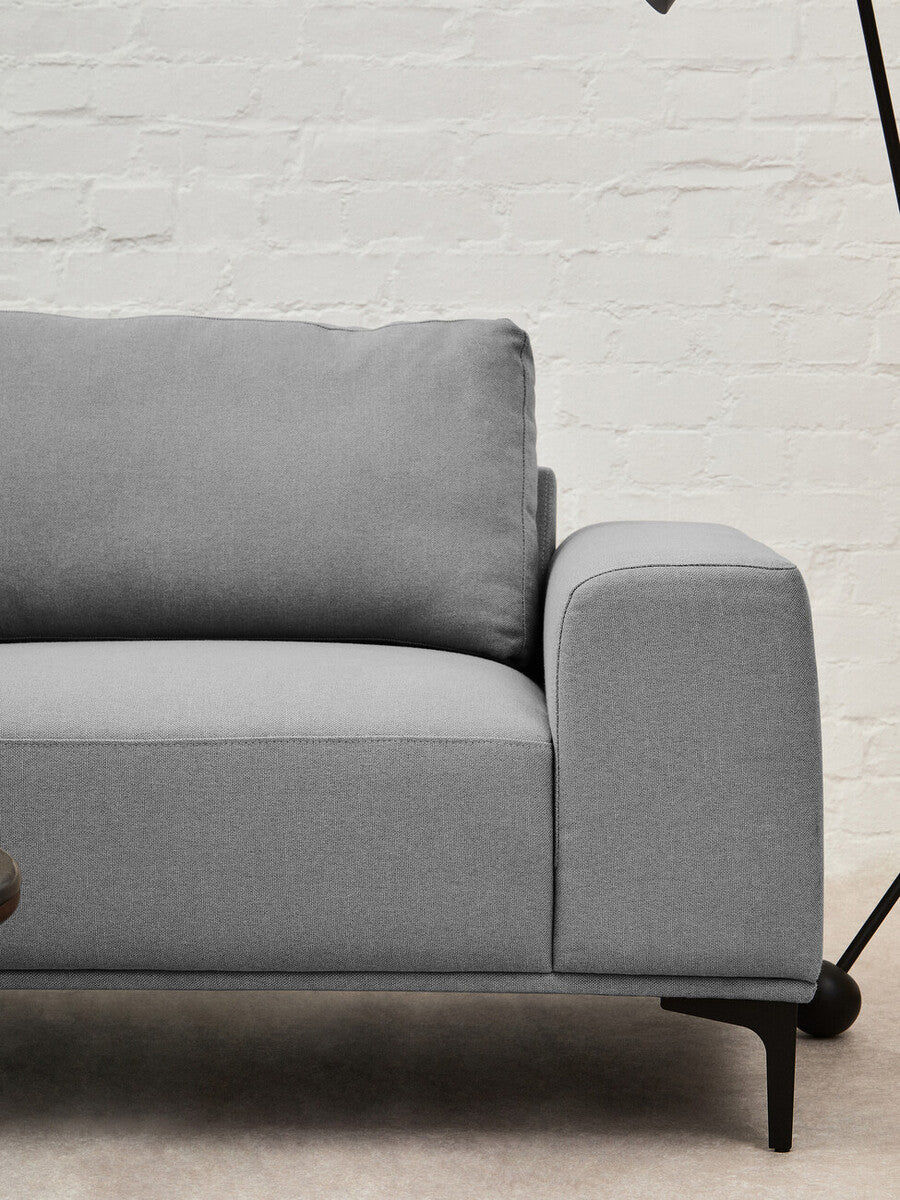 Orsina Toulon 3-Seater Grey Fabric Left Chaise Sofa – Modern Design