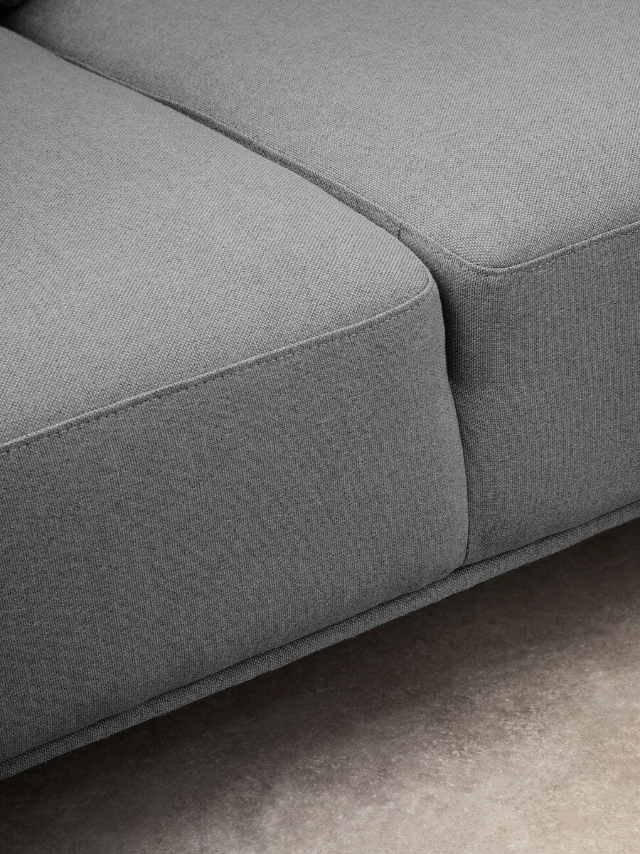 Orsina Toulon 3-Seater Grey Fabric Left Chaise Sofa – Modern Design