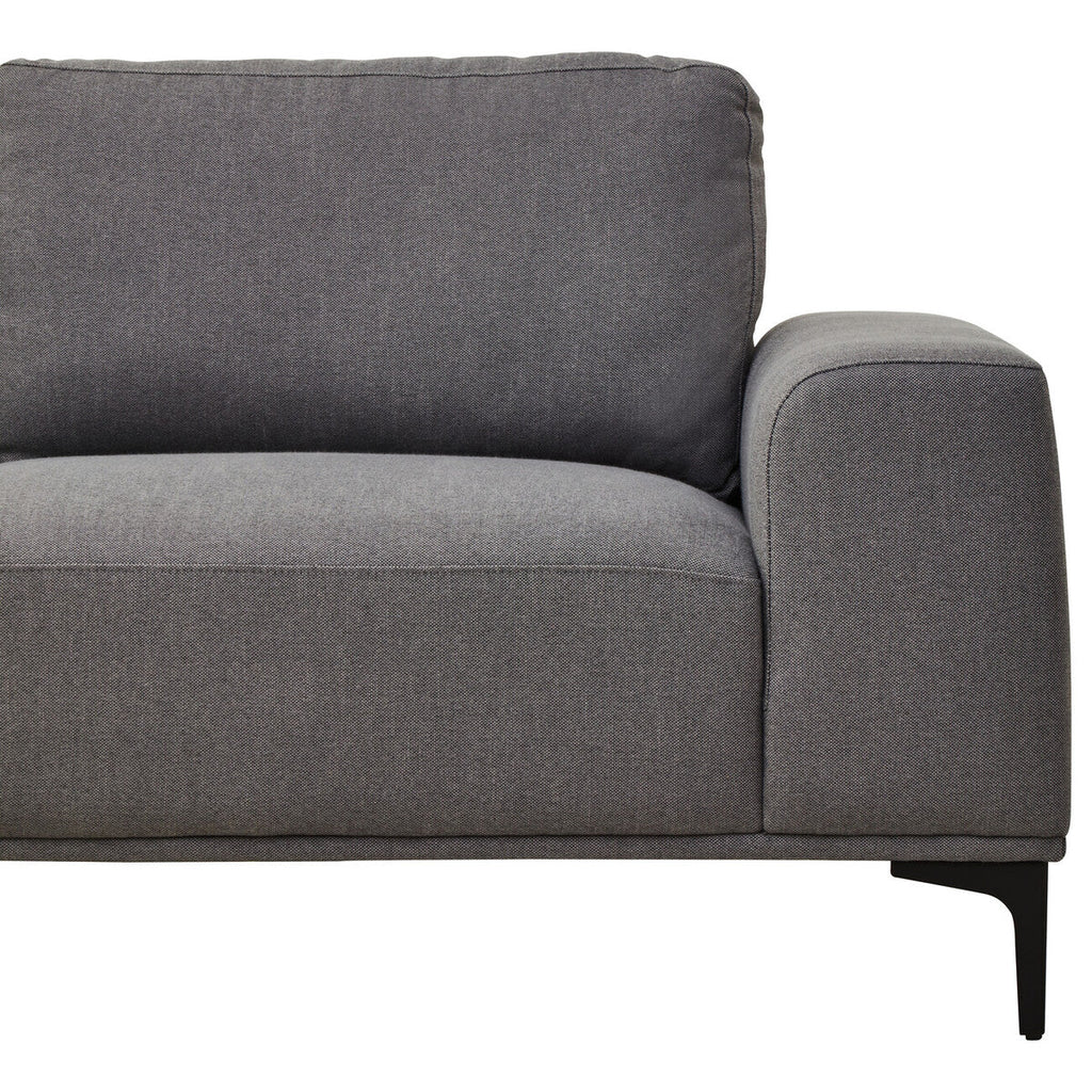 Orsina Toulon 3-Seater Grey Fabric Left Chaise Sofa – Modern Design
