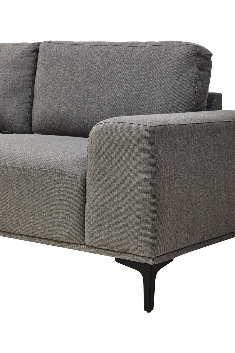 Orsina Toulon 3-Seater Grey Fabric Left Chaise Sofa – Modern Design
