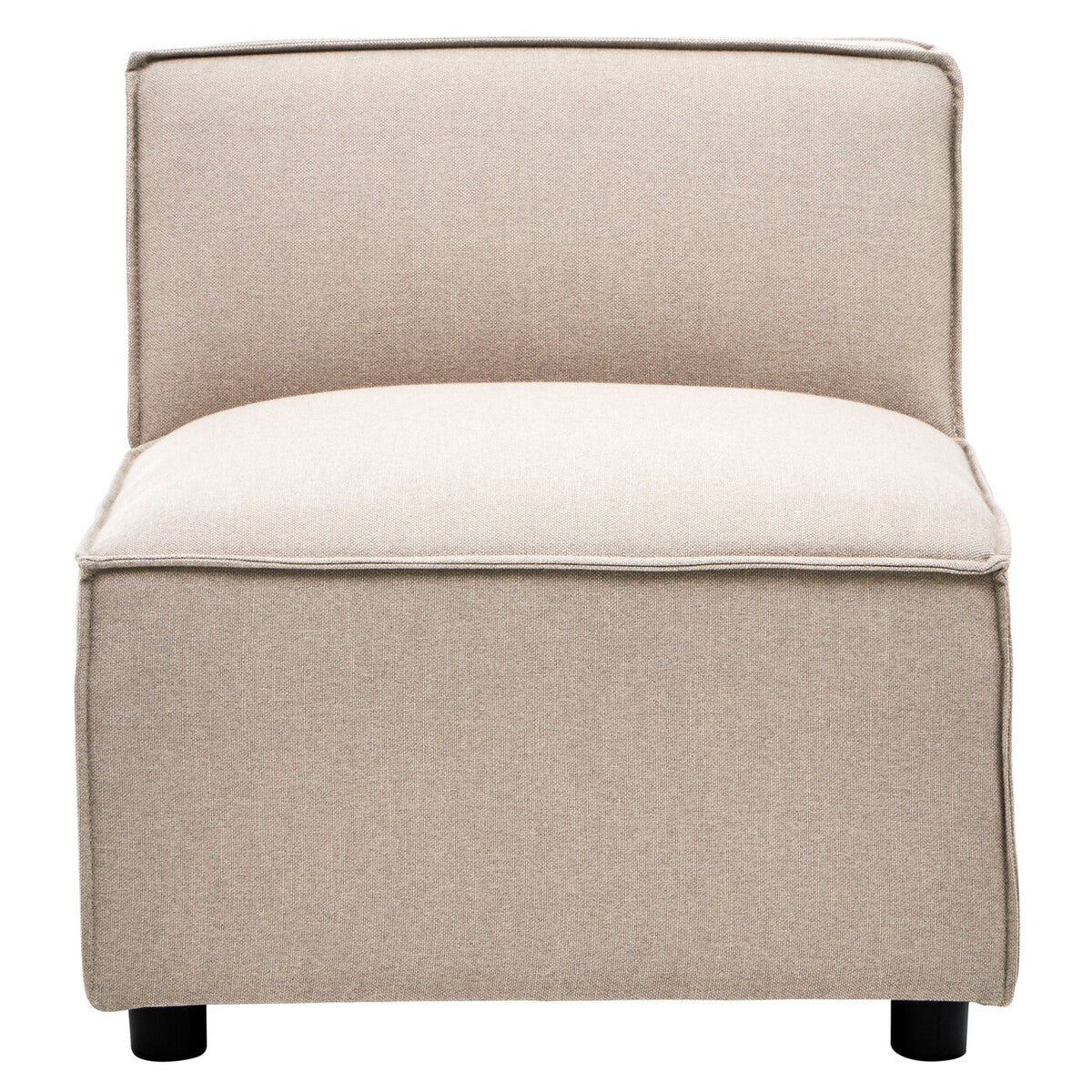 Orsina Toulouse Armless Modular Sofa – Natural Fabric Contemporary Seating
