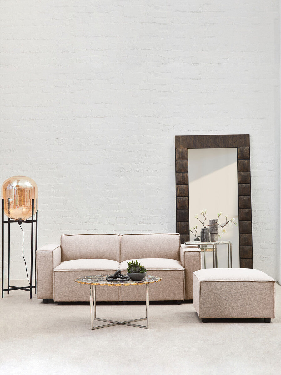 Orsina Toulouse Armless Modular Sofa – Natural Fabric Contemporary Seating