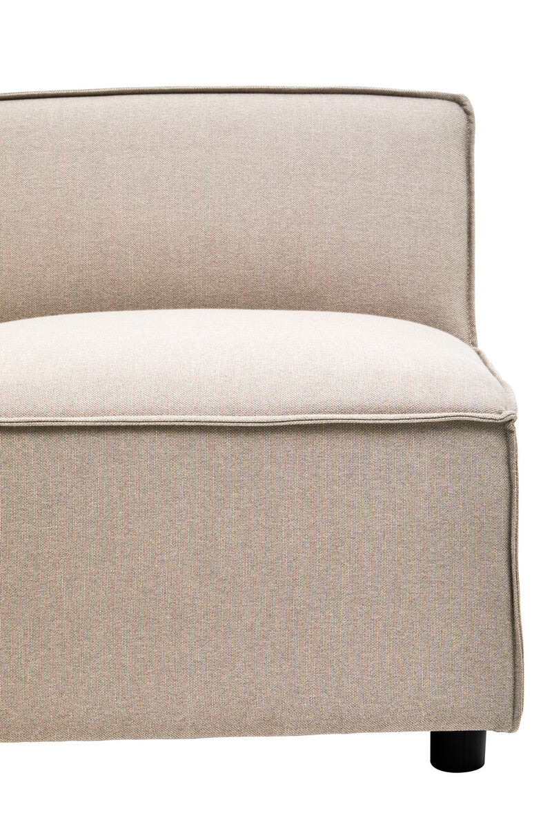 Orsina Toulouse Armless Modular Sofa – Natural Fabric Contemporary Seating