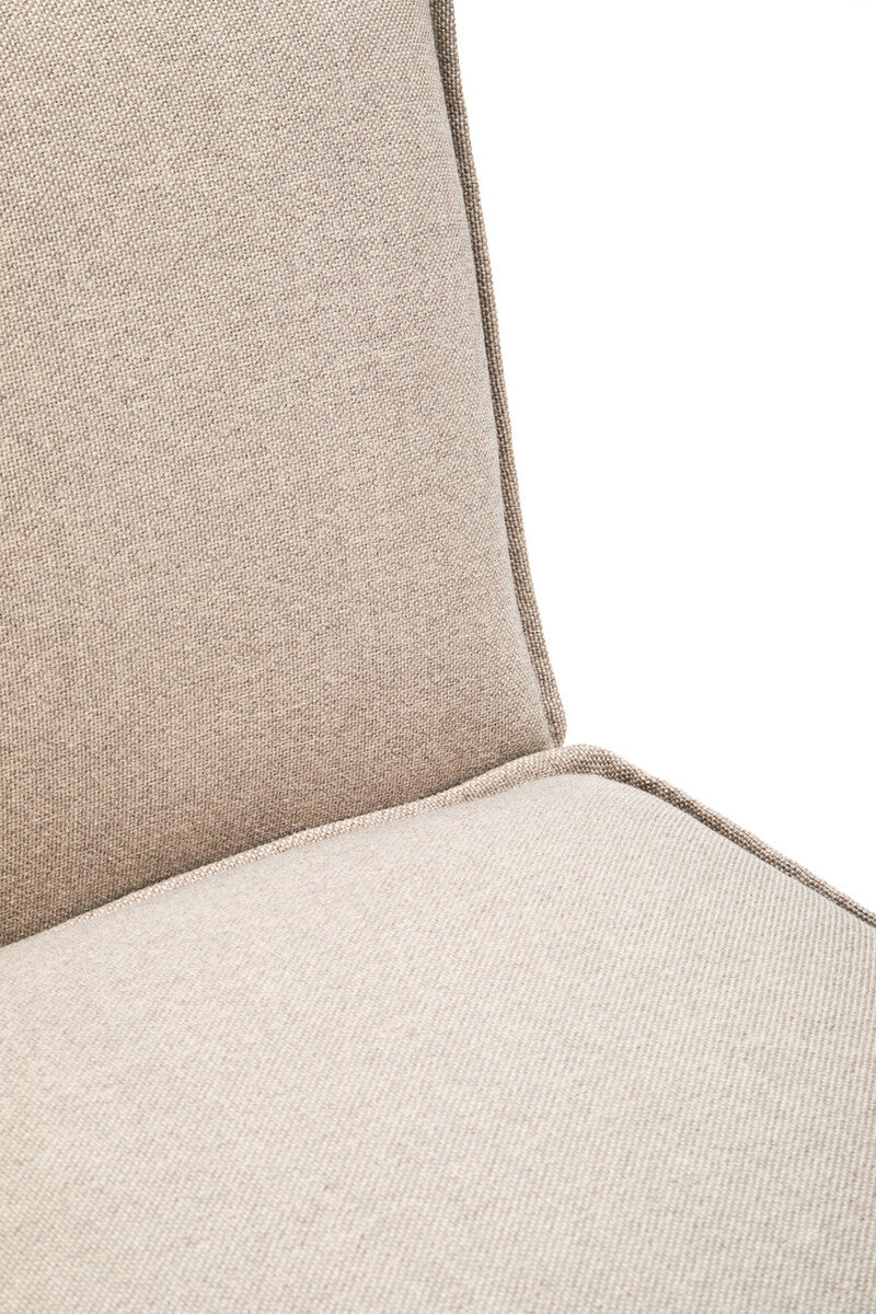 Orsina Toulouse Armless Modular Sofa – Natural Fabric Contemporary Seating