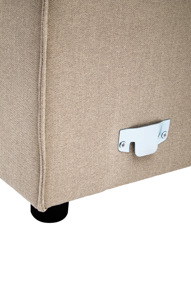 Orsina Toulouse Armless Modular Sofa – Natural Fabric Contemporary Seating