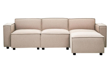 Orsina Toulouse Natural Fabric Left Arm Modular Sofa – Modern Sectional