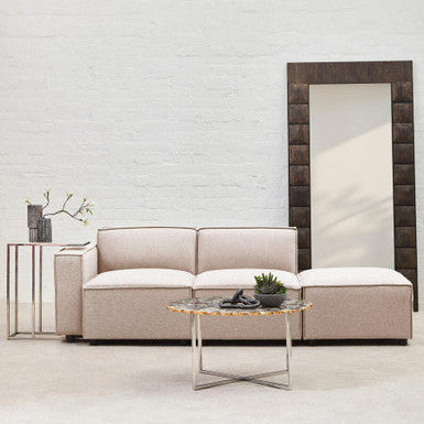Orsina Toulouse Modular Ottoman – Natural Fabric Living Room Footrest