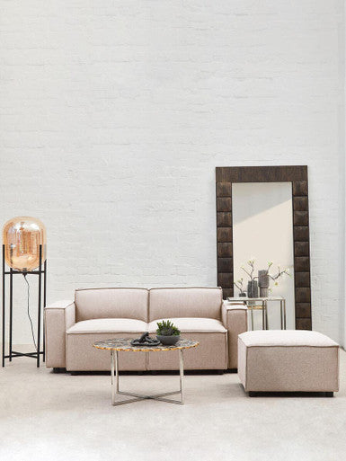 Orsina Toulouse Modular Ottoman – Natural Fabric Living Room Footrest