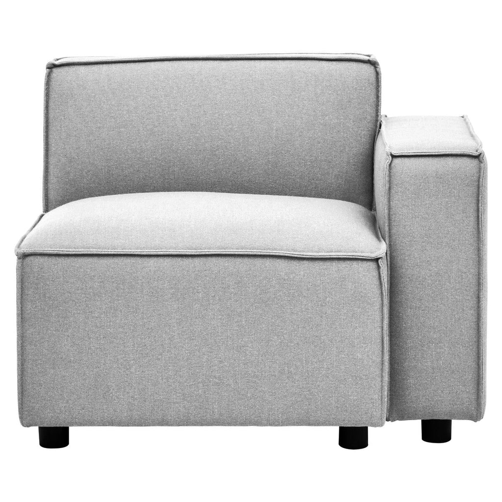 Orsina Toulouse Grey Fabric Right Arm Modular Sofa – Modern Sectional