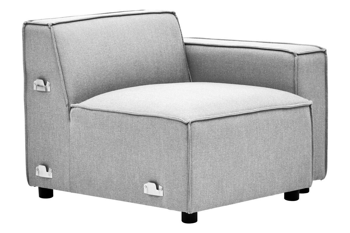 Orsina Toulouse Grey Fabric Right Arm Modular Sofa – Modern Sectional