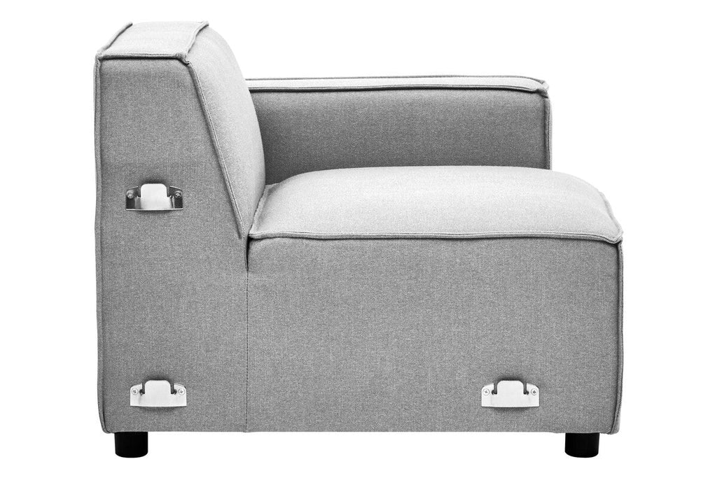 Orsina Toulouse Grey Fabric Right Arm Modular Sofa – Modern Sectional
