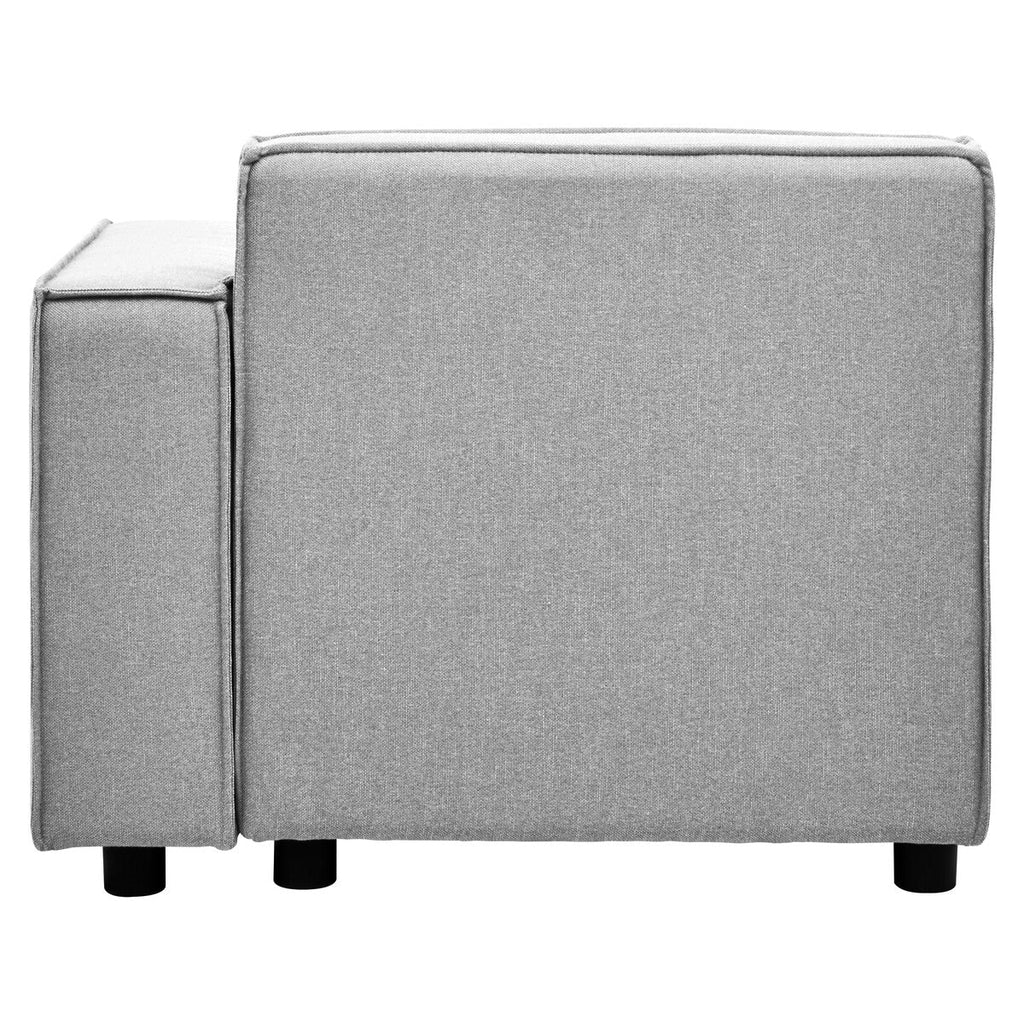 Orsina Toulouse Grey Fabric Right Arm Modular Sofa – Modern Sectional